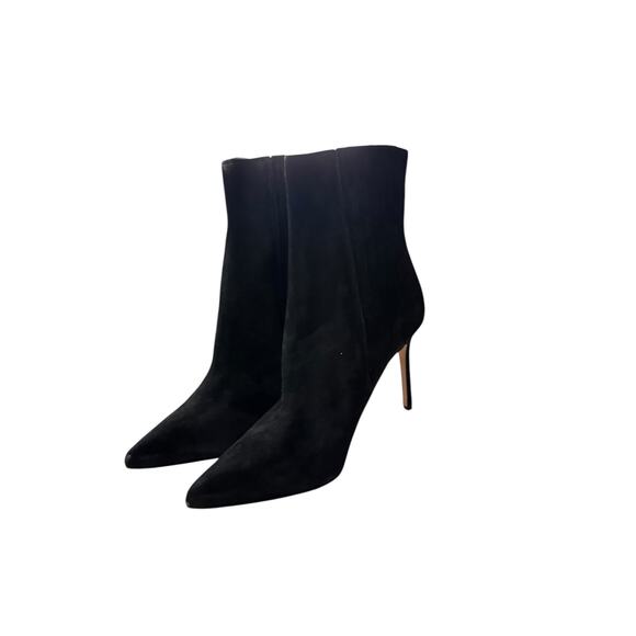 Veronica Beard Lisa Black Ankle Booties Suede - Picture 6 of 13